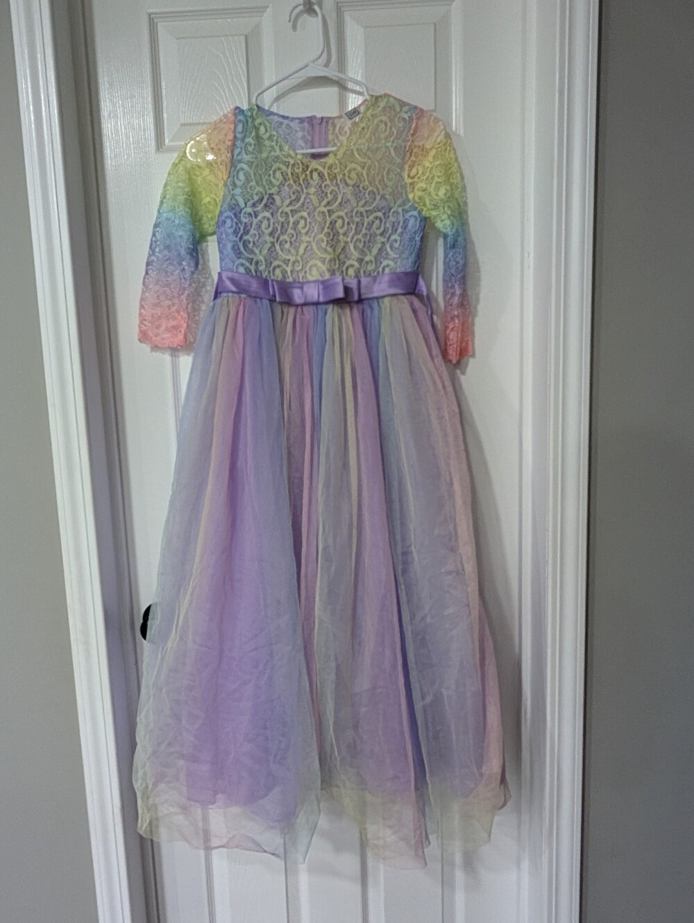Girls Rainbow Pastel Formal Dress